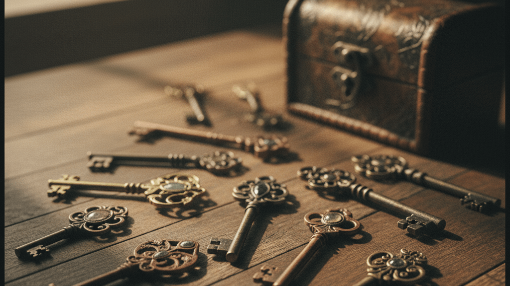 古い鍵がたくさん