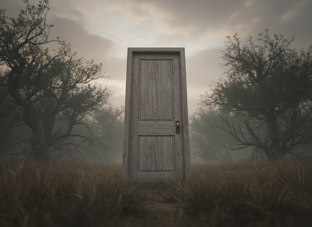 静かに佇む、一枚の扉