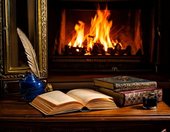 安全な書斎と、白紙の本。